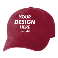 Valucap Unstructured Cap, Cardinal, Front view, Mockup