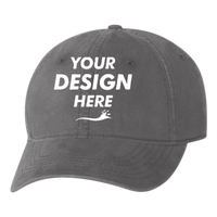 Valucap Unstructured Cap, Charcoal, Front view, Mockup