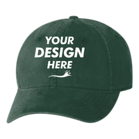 Valucap Unstructured Cap, Dark Green, Front view, Mockup