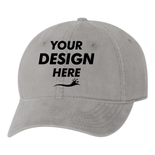 Valucap Unstructured Cap, Grey, Front view, Mockup