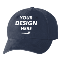 Valucap Unstructured Cap, Navy, Front view, Mockup