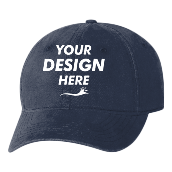 Valucap Unstructured Cap, Navy, Front view, Mockup