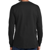 Volunteer Knitwear All American Long Sleeve Tee, Deep Black, Back view