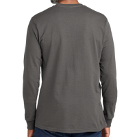 Volunteer Knitwear All American Long Sleeve Tee, Grey Steel, Back view