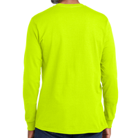 Volunteer Knitwear All American Long Sleeve Tee, Safety Green, Back view