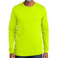 Volunteer Knitwear All American Long Sleeve Tee, Safety Green, Front view