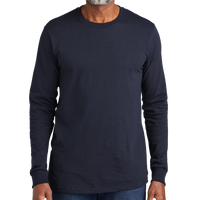 Volunteer Knitwear All American Long Sleeve Tee, Strong Navy, Front view