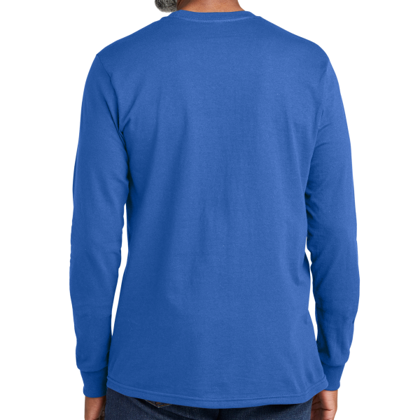Volunteer Knitwear All American Long Sleeve Tee, True Royal, Back view