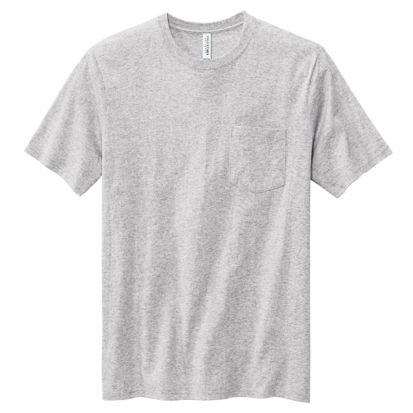 Volunteer Knitwear All American Pocket Tee, Athletic Heather, Front view