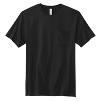 Volunteer Knitwear All American Pocket Tee, Deep Black, Front view
