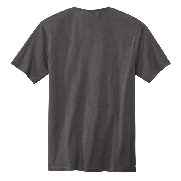 Volunteer Knitwear All American Pocket Tee, Grey Steel, Back view