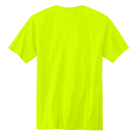 Volunteer Knitwear All American Pocket Tee, Safety Green, Back view