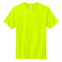 Volunteer Knitwear All American Pocket Tee, Safety Green, Front view