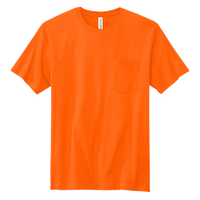Volunteer Knitwear All American Pocket Tee, Safety Orange, Front view