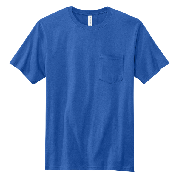 Volunteer Knitwear All American Pocket Tee, True Royal, Front view
