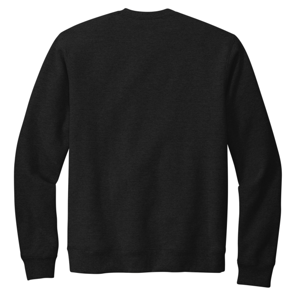 Volunteer Knitwear Chore Fleece Crewneck, Deep Black, Back view
