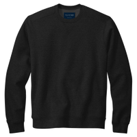 Volunteer Knitwear Chore Fleece Crewneck, Deep Black, Front view