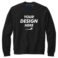 Volunteer Knitwear Chore Fleece Crewneck, Deep Black, Front view, Mockup