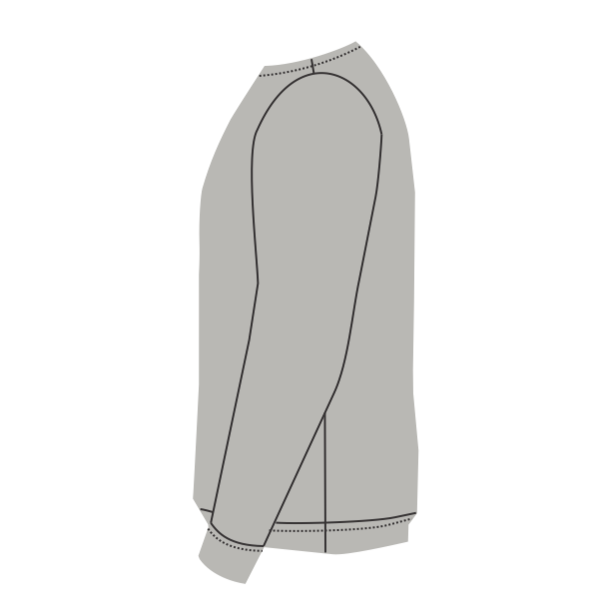 Volunteer Knitwear Chore Fleece Crewneck, Heather Grey, Left Sleeve view