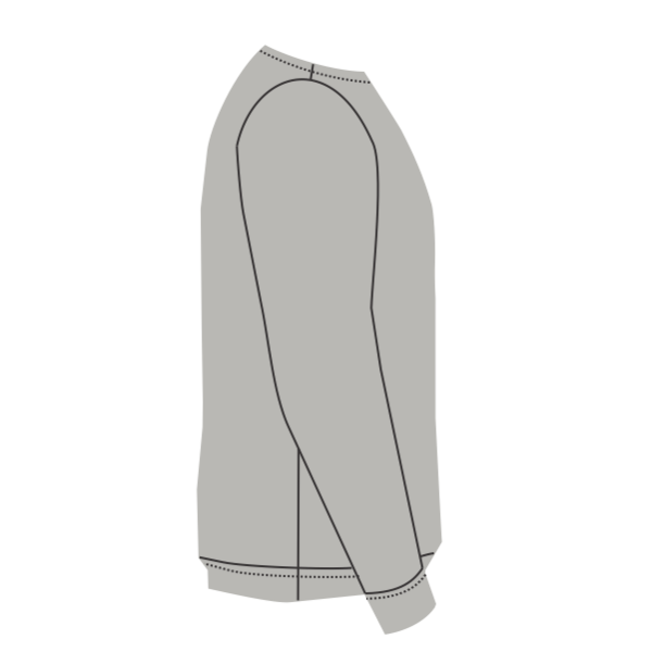 Volunteer Knitwear Chore Fleece Crewneck, Heather Grey, Right Sleeve view