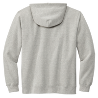 Volunteer Knitwear Chore Fleece Full Zip Hoodie, Heather Grey, Back view