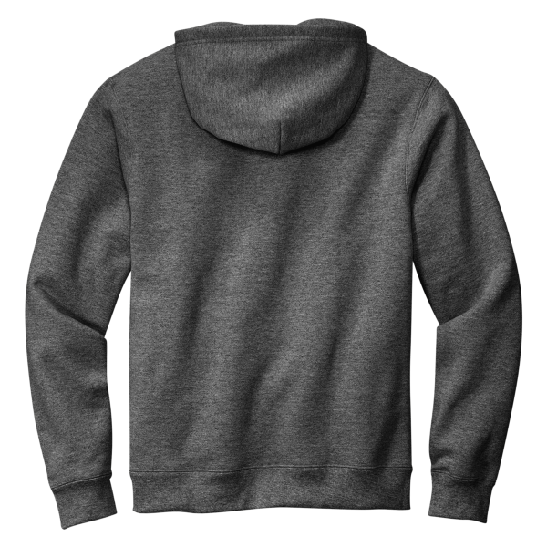 Volunteer Knitwear Chore Fleece Pullover Hoodie, Charcoal Heather, Back view