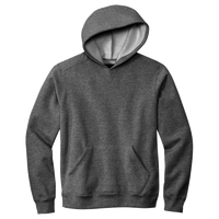 Volunteer Knitwear Chore Fleece Pullover Hoodie, Charcoal Heather, Front view