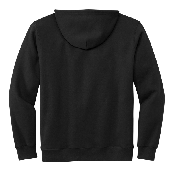 Volunteer Knitwear Chore Fleece Pullover Hoodie, Deep Black, Back view