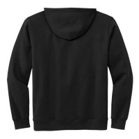 Volunteer Knitwear Chore Fleece Pullover Hoodie, Deep Black, Back view