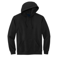 Volunteer Knitwear Chore Fleece Pullover Hoodie, Deep Black, Front view