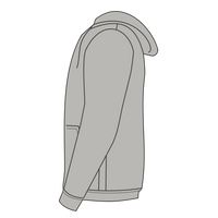 Volunteer Knitwear Chore Fleece Pullover Hoodie, Heather Grey, Left Sleeve view