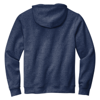 Volunteer Knitwear Chore Fleece Pullover Hoodie, Strong Navy Heather, Back view