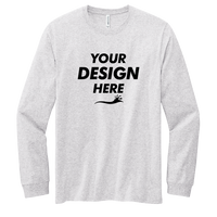 Volunteer Knitwear Chore Long Sleeve Tee, Athletic Heather, Front view, Mockup