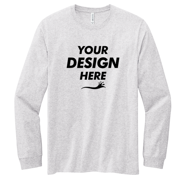 Volunteer Knitwear Chore Long Sleeve Tee, Athletic Heather, Front view, Mockup
