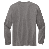 Volunteer Knitwear Chore Long Sleeve Tee, Dark Heather Grey, Back view