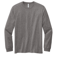 Volunteer Knitwear Chore Long Sleeve Tee, Dark Heather Grey, Front view