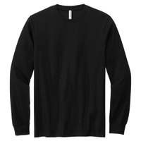 Volunteer Knitwear Chore Long Sleeve Tee, Deep Black, Front view