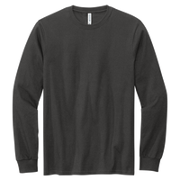 Volunteer Knitwear Chore Long Sleeve Tee, Grey Steel, Front view
