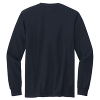 Volunteer Knitwear Chore Long Sleeve Tee, Strong Navy, Back view