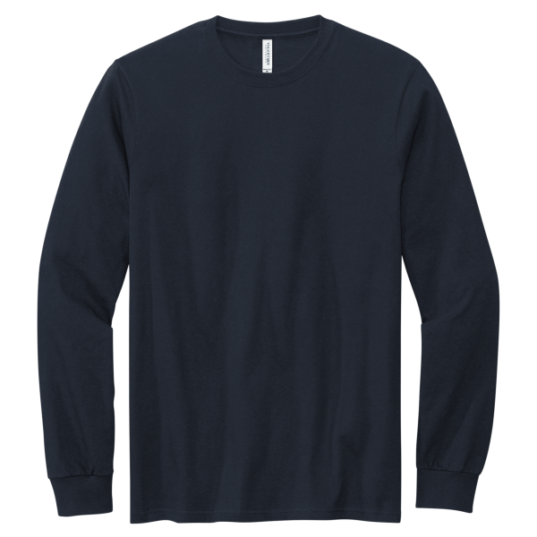 Volunteer Knitwear Chore Long Sleeve Tee, Strong Navy, Front view