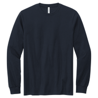 Volunteer Knitwear Chore Long Sleeve Tee, Strong Navy, Front view