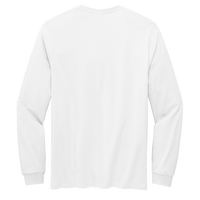 Volunteer Knitwear Chore Long Sleeve Tee, White, Back view