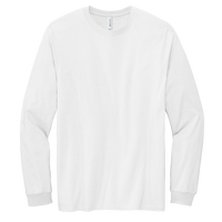 Volunteer Knitwear Chore Long Sleeve Tee, White, Front view
