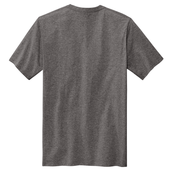 Volunteer Knitwear Chore Tee, Dark Heather Grey, Back view