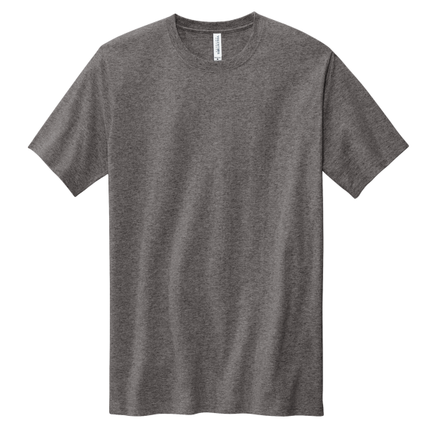 Volunteer Knitwear Chore Tee, Dark Heather Grey, Front view