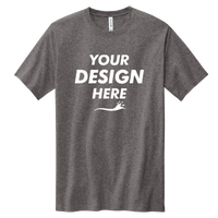 Volunteer Knitwear Chore Tee, Dark Heather Grey, Front view, Mockup