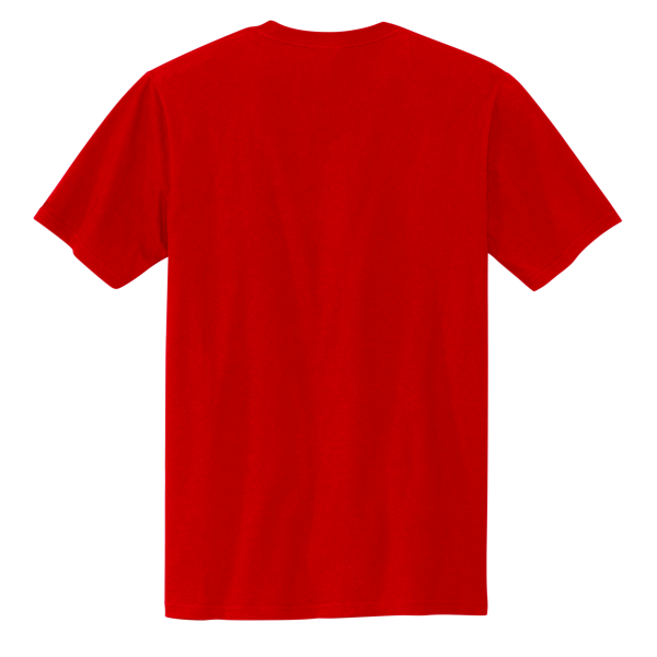 Volunteer Knitwear Chore Tee, Flag Red, Back view