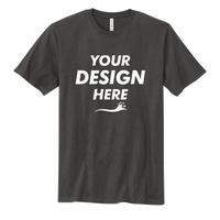 Volunteer Knitwear Chore Tee, Grey Steel, Front view, Mockup