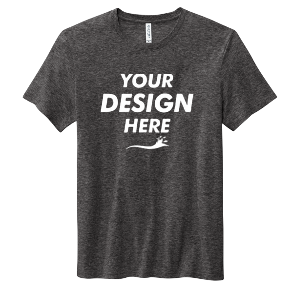 Volunteer Knitwear Daily Tee, Dark Heather Grey, Front view, Mockup