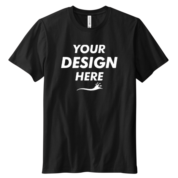 Volunteer Knitwear Daily Tee, Deep Black, Front view, Mockup
